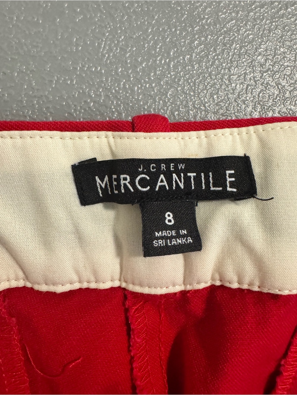 J. Crew Mercantile Red Cotton Slim Fit Dress Pants Size 8 - Picture 3 of 10